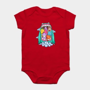 Monster big mouth doodle Baby Bodysuit